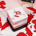 Miniatyrbild 2 av 5: 2024 Jordpappersutskärning 3D-kalenderkonst 2024 Kalender Memo Pad 3D-papperskonst för lärare kollega klasskamrat barn Red
