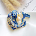 Miniatyrbillede 3 af 5: Koi Fisk Karpe Krystal Brocher Søde Emalje Rhinestone Ocean Dyr Revers Broche Pins Mode Smykker til Kvinder Piger Gave