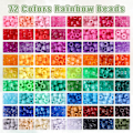 Miniatyrbillede 3 af 7: 4700 stk., 72 farver Pony Beads Rainbow Kandi Beads til armbåndssæt, 3600 stk. 9 mm plastikperler og 1000 stk. bogstavperler, alfabetperler til Br 72 colors
