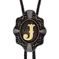 Miniatyrbillede 2 af 6: Bolo Tie til mænd - Vintage Initial Letter ABCDMJR til Z Western Cowboy Kostume Bryllup Bolo Ties