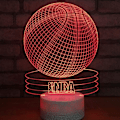 Miniatyrbillede 8 af 8: Basketball 3D Optisk Illusion Akryl Natlampe Berøringskontakt 7 Farveskift USB LED Bordlampe