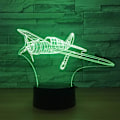Miniatyrbilde 4 av 7: Propellfly 3D LED-lampe med 7 farger nattlys for barn, berøringsstyrt USB-bordlampe Lampara Lampe Baby sove nattlys