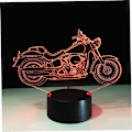Miniatyrbilde 4 av 7: Motorsykler for 3D nattlys Fargeskiftende nattlys Gutter nattlys Bil nattlys LED motorsykkel lys 3D lampe