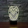 Miniatyrbillede 4 af 5: 3D Ugle Ørn Natlys Bordskrive Optisk Illusion Lamper 16 Farveskiftende Lys LED Bordlampe Julegave Hjem Kærlighed Fødselsdag Børn Børn Dekoration Gave
