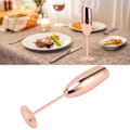 Miniatyrbillede 4 af 6: Rustfrit og misfarvningsbestandigt metalgoblet med skrå mund, rustfrit stålglas til champagne til fest, fest, hjem, belagt Copper