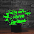 Miniatyrbild 3 av 7: 3D God Jul Julgåva Fjärrkontroll 16 Färger Nattlampor Illusion Akryl LED Bord Sänglampa Barn Sovrum Skrivbordsdekoration Leksak