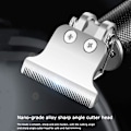 Miniatyrbild 5 av 9: Winnieindustries hårtrimmers för män, klippmaskiner för hårklippning, sladdlös barberhårstrimmer, elektrisk T-blad grooming kit för skägg, huvud och F Silver
