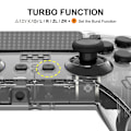 Miniatyrbillede 3 af 5: Transparent Rapid Fire Trådløs PS4 Spilkontroller, 6-Axis Bevægelsessensor Dual Vibration Gamepad til Play Station 4 med Højttaler og 3,5 mm Hovedtelefonstik