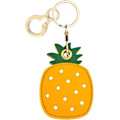 Miniatyrbillede 1 af 6: Læder nøgleringholder etui kompatibel med Apple AirTag, sød beskyttende Air Tag cover med nøglering, anti-scratch finder GPS tracker etui til Another Pineapple