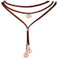 Miniatyrbild 1 av 5: Bohemiskt flerskiktat halsband för kvinnor, handjusterbart mockahalsband, bohemiskt långt halsband för flickor, födelsedagspresent till henne (brunt)