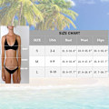 Miniatyrbild 7 av 7: Bikinis baddräkt set för kvinnor baddräkt triangel baddräkt slips string trosa Black L