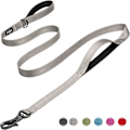 Miniatyrbilde 1 av 7: 6 FT Hundesnor med 2 komfortable polstrede håndtak, trafikkhåndtak og avansert enkel snørekrok, reflekterende gåbånd for store, mellomstore og S Grey6FT 6 Feet (Pack of 1)