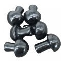 Pikkukuva 1 / 5: 10 kpl Mini Sienimuotoinen Jalokivi Patsas Figuriini, Käsityöt Parantavaan Chakra Reiki Tasapainotukseen Koti Dekor, Musta Obsidiaani