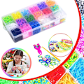 Miniatyrbillede 3 af 7: Gummibåndsarmbåndssæt, Væv armbåndssæt til DIY kunst og håndværk, 4800 stk med opbevaringsbeholder, charms, Y-væve, hæklenåle og S-klips (1