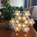 Miniatyrbillede 1 af 8: Snefnug Marquee Skilt Julelys, LED Natlys Bord & Væghængt Lampe til Soveværelse, Børneværelse, Vuggestue, Hjem, Hvid Snefnug