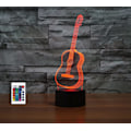 Miniatyrbillede 1 af 7: 3D Guitar Fjernbetjening 16 Farve Natlys Illusion Akryl LED Bord Sengelampe Børneværelse Skrivebords Dekoration Fødselsdagsgaver Legetøj til Børn