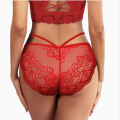 Miniatyrbild 4 av 7: AVEKI Damunderkläder Bomull T-string 3-pack Genomskinliga G-strings Sexiga Spets Andningsbara Bikini Trosor Tonåringar Underkläder, Grå, M