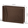 Miniatyrbillede 3 af 5: Herre Wallets Slim Rfid Læder 2 ID Vindue Med Gaveæske palm coffee