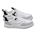 Miniatyrbild 2 av 5: Herr Casual Skor Syntetiskt Läder Sport Flat Skor Andas Våren Sneakers för Utomhus 8866 White Grey 42