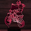 Miniatyrbillede 2 af 5: 3D Motorcykel Bil Natlys Bordsklampe Optisk Illusion Lamper 7 Farve Skiftende Lys LED Bordlampe Julegave Hjem Kærlighed Fødselsdag Børn Børn Gave