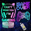 Miniatyrbilde 1 av 7: 3 stk 3D Illusions Gamer nattlys, spillrom dekor med to-farget skjerm + timer, gamer gaver med fjernkontroll, spilllampe for gutter jenter menn