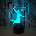 Miniatyrbillede 2 af 6: JUSTUP Basketball Natlampe 3D Shoot Natlampe 16 Farver Optisk Illusion Touch Fjernbetjening med Akryl Bedste Fødselsdag Julegaver （Stil