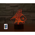Miniatyrbillede 1 af 7: 3D Guldfisk Fjernbetjening 16 Farve Natlys Illusion Akryl LED Bord Sengelampe Børneværelse Skrivebords Dekoration Fødselsdagsgaver Legetøj til Børn