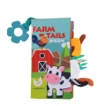 Miniatyrbilde 1 av 5: Babybok, Stoffbøker for babyer, Touch and Feel Crinkle Book for Babies, Infant Books Sensory Baby Book, Bitering for baby 6-12 måneder（Gård）