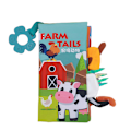 Miniatyrbillede 1 af 5: Babybog, Kludbøger til babyer, Touch and Feel Crinkle Bog til babyer, Spædbørnsbøger Sensorisk Babybog, Tænderlegetøj til baby 6-12 måneder（Gård）