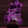 Miniatyrbillede 3 af 5: 3D Motorcykel Bil Natlys Bordsklampe Optisk Illusion Lamper 7 Farve Skiftende Lys LED Bordlampe Julegave Hjem Kærlighed Fødselsdag Børn Børn Gave