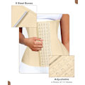 Miniatyrbillede 3 af 7: Taljetræner til kvinder Latex Talje Cincher Korset apricot XL
