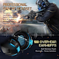 Miniatyrbillede 7 af 9: Gaming Headset til Xbox One, PS4, PC, Over Ear Gaming Hovedtelefoner med Støjreducerende Mikrofon LED Lys, Stereo Bas Surround, Bløde Memory Øremuffer til