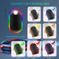Miniatyrbilde 3 av 8: Oppladbar håndvarmer - Julegave til strømper, 7 fargeskiftende lys Elektriske håndvarmere 10000Mah, (13-18 timer)