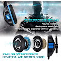 Miniatyrbillede 2 af 9: Gaming Headset til Xbox One, PS4, PC, Over Ear Gaming Hovedtelefoner med Støjreducerende Mikrofon LED Lys, Stereo Bas Surround, Bløde Memory Øremuffer til