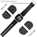 Pikkukuva 4 / 6: Älykäs rannekkeen hihna on yhteensopiva Fitbit versa -älykellojen, versa 2:n ja versa Lite se -kellojen kanssa naisille ja miehille（Musta-L）