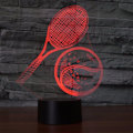 Miniatyrbilde 6 av 8: 3D Tennis Nattlys Fjernkontroll Berøringsstyrt Bordlampe Optisk Illusjon Lamper 7/16 Fargeskiftende Lys Hjemmedekorasjon Julegave Bursdagsgave