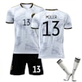 Miniatyrbild 1 av 2: 2022 VM Hemma Barn Vuxna Fotbollströja Träningströja Set No.13 MULLER M