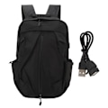 Miniatyrbild 1 av 5: Man Ryggsäckar Lätt Laptop Business Resväska med USB Laddningsport för Skola Utomhus  Polyester Black