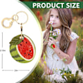 Miniatyrbillede 2 af 6: Læder nøgleringholder etui kompatibel med Apple AirTag, sød beskyttende Air Tag cover med nøglering, anti-scratch finder GPS tracker etui til Watermelon