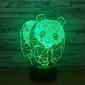 Miniatyrbilde 6 av 6: 3D Panda nattlys Dyr Bordskrive Optisk Illusjon Lamper 7 Farge Skiftende Lys LED Bordlampe Jul Hjem Kjærlighet Bursdag Barn Barn Dekor Leke G