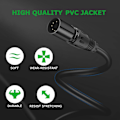 Miniatyrbilde 3 av 7: 5-pinners XLR DMX-kabeladapter 5 fot, DMX512 5-pinners DMX hunn til hann 5-pinners DMX-kabel