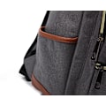 Miniatyrbild 3 av 6: Vattentät bärbar ryggsäck för handbagage, arbetsryggsäck för affärsresor, skolväska, moderiktig skolväska för högskolan Black Zipper Dark Blue L