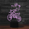 Miniatyrbilde 2 av 7: 3D Motorsykkel Stunt Fjernkontroll 16 Farger Nattlys Illusions Akryl LED Bord Nattlampe Barn Soverom Skrivebord Dekor Bursdagsgaver Leke