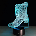 Miniatyrbilde 3 av 7: Boots Shape Led Nattelys 3D Illusionslampe Gave Fargeendring Nattelys Barnelampe Ved Sengen Batteridrevet Lamparas Frakt