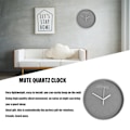 Miniatyrbild 5 av 6: Stum Quartz Klocka Väggur Minimalistisk Modern Plast Väggklocka för Vardagsrum Sovrum Green