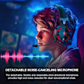 Miniatyrbillede 5 af 6: PS4 Gaming Headset til PS5, PC, Switch, G2000 Pro Bluetooth Trådløse Over Ear Hovedtelefoner til Telefon, Bærbar, med Aftagelig Støjreducerende Mikrofon, St Red