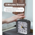Miniatyrbild 5 av 6: Analog resealarmklocka, super tyst batteridriven liten skrivbordsklocka med snooze, pipljud, nattljusfunktion, enkel inställningsklocka för sovrummet blue