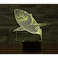 Miniatyrbilde 5 av 7: 3D Hai Remotekontroll 16 Farger Nattlys Illusions Akryl LED Bord Nattlampe Barnerom Skrivebord Dekor Bursdagsgaver Leke for Barn