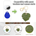 Miniatyrbillede 3 af 6: Læder nøgleringholder etui kompatibel med Apple AirTag, sød beskyttende Air Tag cover med nøglering, anti-scratch finder GPS tracker etui til Leaf
