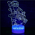Miniatyrbillede 3 af 5: 3D Julemand Natlys Bordsklampe Optisk Illusion Lamper 16 Farveskiftende Lys LED Bordlampe Jul Hjem Kærlighed Fødselsdag Børn Legetøj Gave